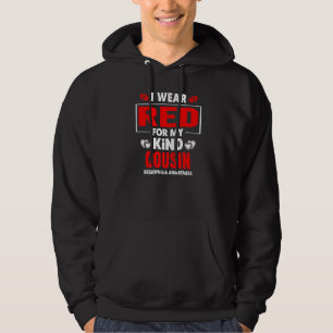 Ik Draag rood voor mijn neef hemofilie bewustzijn Hoodie