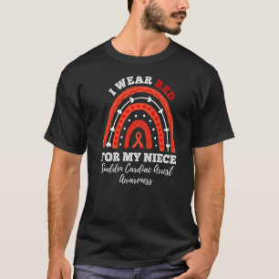 Ik Draag rood voor mijn nicht sudden hartstilstand T-shirt