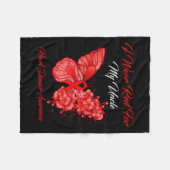 Ik Draag rood voor mijn oomhartziekte Fleece Deken (Voorkant (Horizontaal))