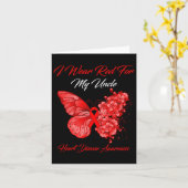 Ik Draag rood voor mijn oomhartziekte Kaart (Gele Bloem)