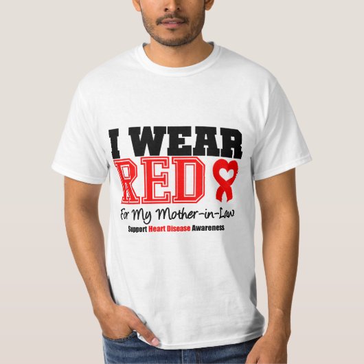 Ik Draag rood voor mijn schoonmoeder T-shirt (Voorkant)