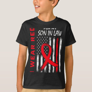 Ik Draag Rood Voor Mijn Schoonzoon Hartziekte Bewu T-shirt