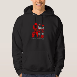 Ik Draag Rood Voor Mijn Vaders Beroertebewustzijn Hoodie