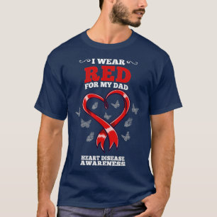 Ik Draag rood voor mijn vaders hartziekte bewustzi T-shirt