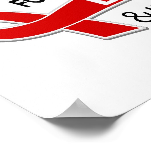 Ik Draag rood voor mijn vaders hartziekte Poster (Hoek)