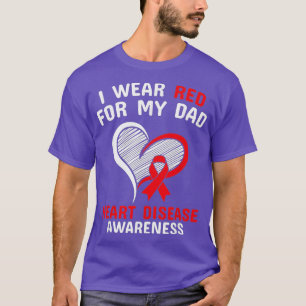 Ik Draag rood voor mijn vaders hartziekte T-shirt