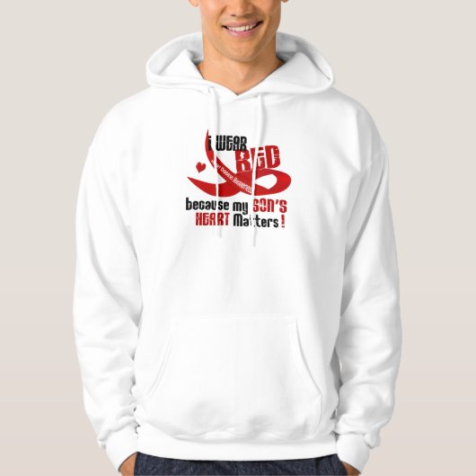 Ik Draag rood voor mijn zoon 33 Hoodie (Voorkant)