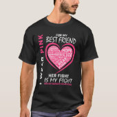 Ik Draag roze beste vriendinnetje borstkanker. T-shirt (Voorkant)
