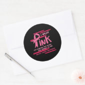 Ik Draag roze borstkanker Ronde Sticker (Envelop)