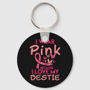 Ik Draag roze ik hou van mijn beste borstkanker. Sleutelhanger