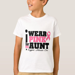 Ik Draag roze lintsteun voor mijn tante T-shirt