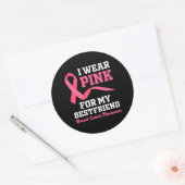 Ik Draag Roze Ronde Sticker (Envelop)