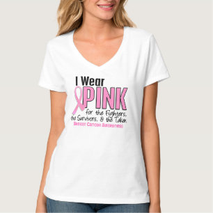 Ik Draag roze strijders overlevenden die 10 borstk T-shirt