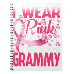 Ik Draag roze ter nagedachtenis aan mijn Grammy Notitieboek