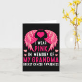 Ik Draag roze ter nagedachtenis aan mijn oma borst Kaart (Gele Bloem)