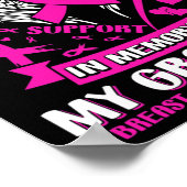 Ik Draag roze ter nagedachtenis aan mijn oma borst Poster (Hoek)