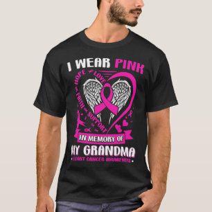 Ik Draag roze ter nagedachtenis aan mijn oma borst T-shirt