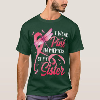 Ik draag roze ter nagedachtenis aan mijn zus romme t-shirt