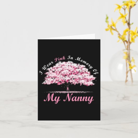 Ik Draag roze ter nagedachtenis van mijn jonge bor Kaart (Gele Bloem)