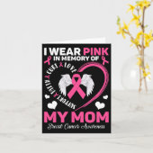 Ik Draag roze ter nagedachtenis van mijn moeder bo Kaart (Gele Bloem)