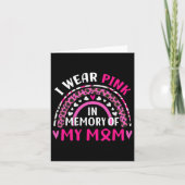 Ik Draag roze ter nagedachtenis van mijn moeder bo Kaart (Voorkant)