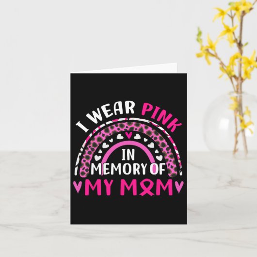 Ik Draag roze ter nagedachtenis van mijn moeder bo Kaart (Gele Bloem)