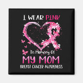 Ik Draag roze ter nagedachtenis van mijn moeder bo Magneet (Voorkant)