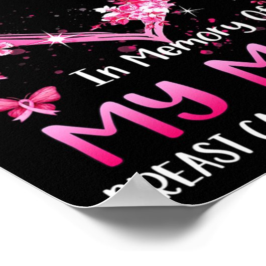 Ik Draag roze ter nagedachtenis van mijn moeder bo Poster (Hoek)