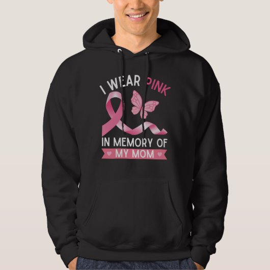 Ik draag roze ter nagedachtenis van mijn moeder hoodie (Voorkant)