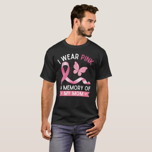 Ik draag roze ter nagedachtenis van mijn moeder t-shirt (Voorkant volledig)