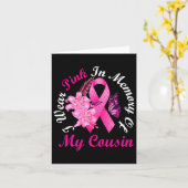 Ik Draag roze ter nagedachtenis van mijn neef bors Kaart (Gele Bloem)