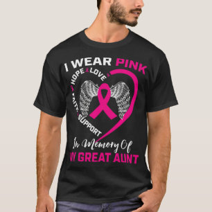 Ik Draag roze ter nagedachtenis van mijn tante Bre T-shirt