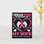 Ik Draag roze ter nagedachtenis van mijn vrouw bor Kaart (Gele Bloem)