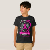 Ik Draag roze ter nagedachtenis van mijn vrouw bor T-shirt (Voorkant volledig)