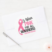 Ik Draag roze voor alle arriors Ronde Sticker (Envelop)