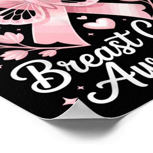 Ik Draag roze voor borstkankerbewustzijn _5 Poster (Hoek)