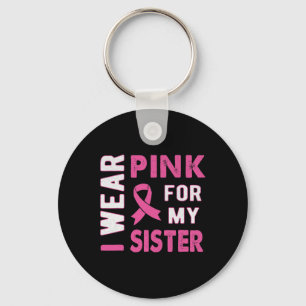 Ik draag roze voor borstkankerbewustzijn voor mijn sleutelhanger