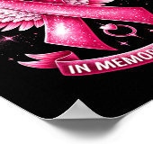 Ik Draag roze voor de herinnering aan mijn moeder  Poster (Hoek)