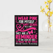 Ik Draag roze voor mezelf. Mijn littekens vertelle Kaart (Gele Bloem)