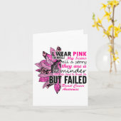 Ik Draag roze voor mezelf mijn littekens voor bors Kaart (Gele Bloem)