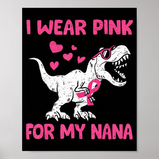 Ik Draag roze voor mijn bekendheid met Nana Breast Poster (Voorkant)