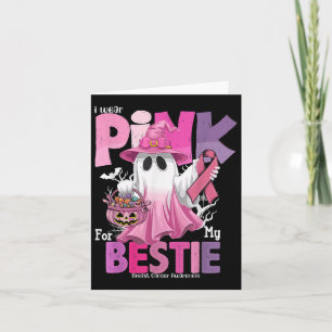 Ik Draag roze voor mijn Bestie Ghost Breast Cancer Kaart