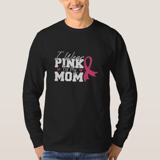 Ik Draag roze voor mijn borstkanker T-shirt (Voorkant)