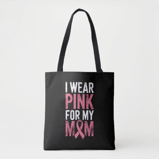 Ik Draag roze voor mijn borstkanker Tote Bag (Voorkant)