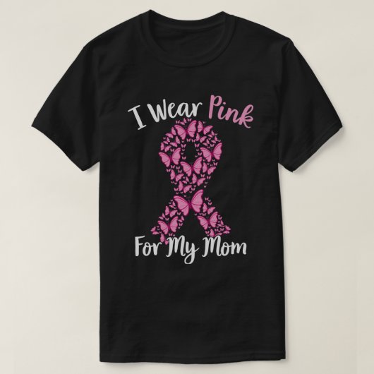 Ik Draag roze voor mijn borstkankerbewustmakingspo T-shirt (Design voorkant)