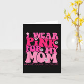 Ik Draag roze voor mijn borstkankerbewustzijn 1 Kaart (Gele Bloem)