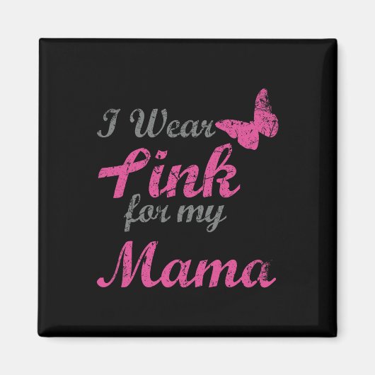 Ik Draag roze voor mijn borstkankervoorlichting Ri Magneet (Voorkant)