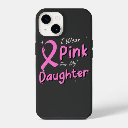 Ik Draag Roze Voor Mijn Dochter iPhone Hoesje (Achterkant)