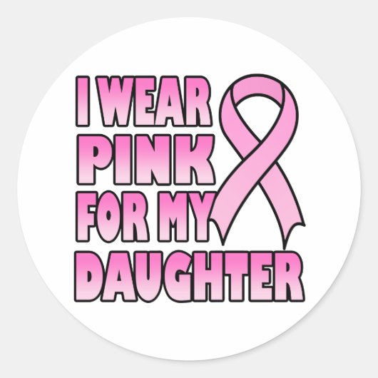 Ik Draag roze voor mijn dochter Sticker (Voorkant)