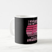 Ik Draag roze voor mijn eigen borstkankerbewustzij Koffiemok (Voorkant links)